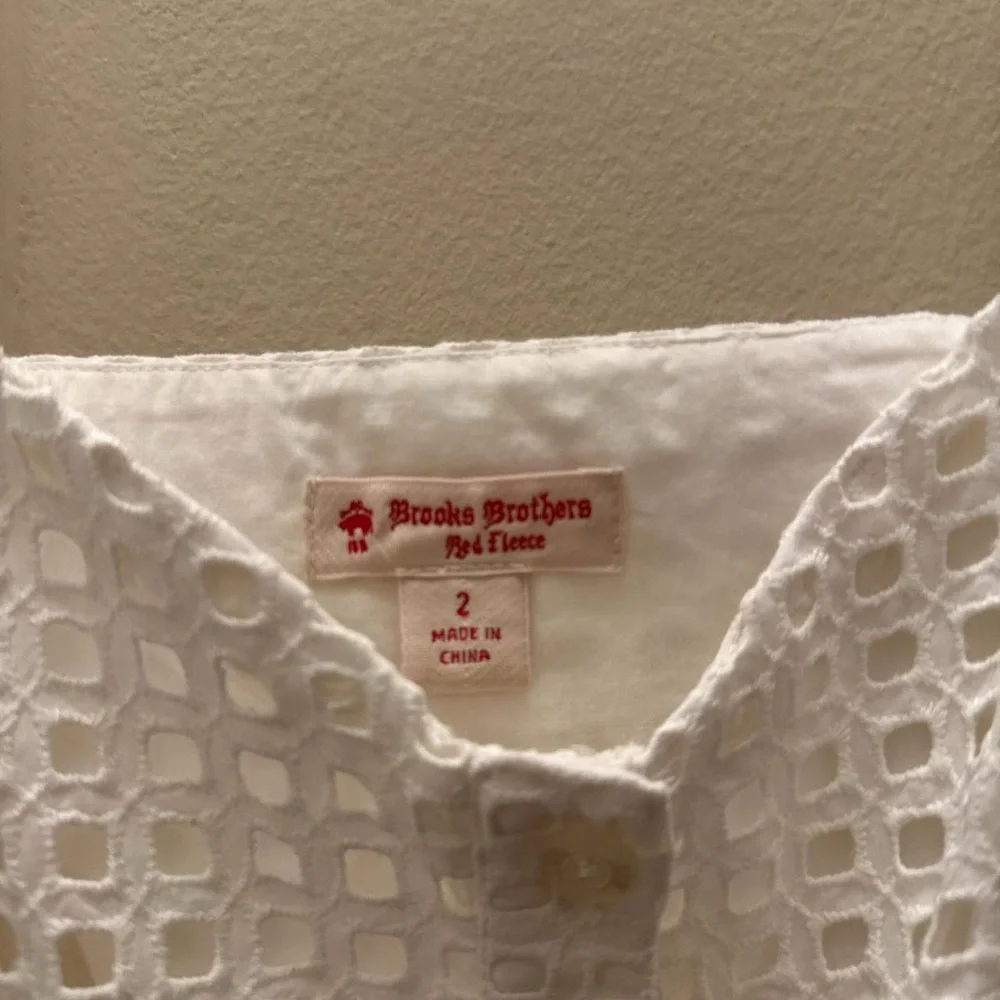 Brooks Brothers White Button Front Midi Sundress - Picture 3 of 3